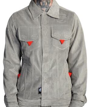 The Hideout Clothing Psychedelic Corduroy Jacket/Pants Set Size S Gray/Red